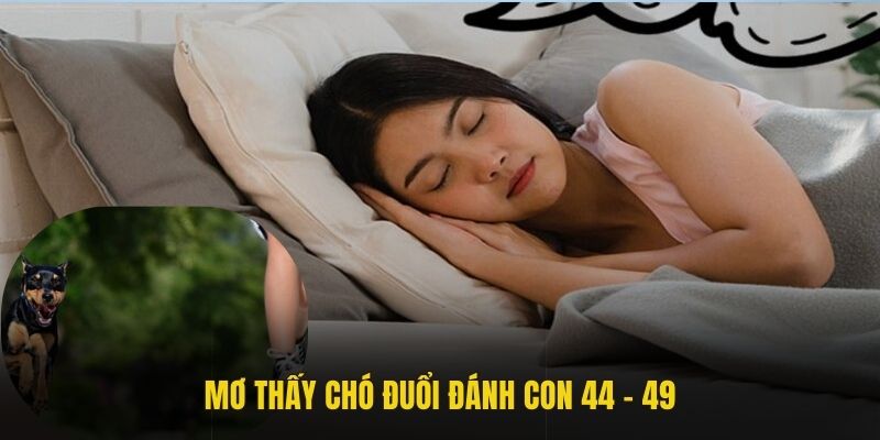 Mơ thấy chó đuổi đánh con 44 - 49